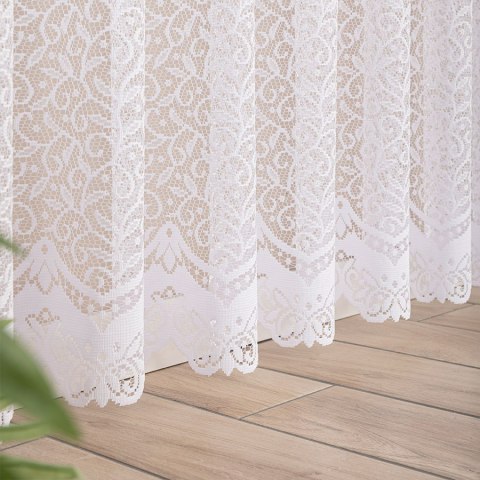 BOGUMIŁA Firanka żakardowa gotowa, szerokość 300 x wysokość 250cm, kolor 001 biały 004542/FBP/001/300250/1 BOGUMIŁA Firanka żakardowa gotowa, szerokość 300 x wysokość 250cm, kolor 001 biały 004542/FBP/001/300250/1