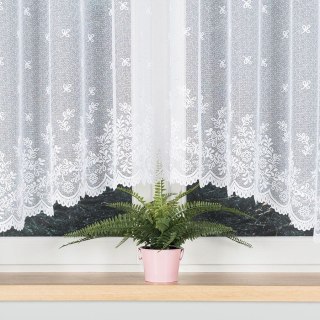 KAROLINA Firanka żakardowa odpasowana ze wzorem po całości, szerokość 400 x wysokość 170cm, kolor 001 biały 054160/FOL/001/00017