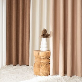 MILAS SOFT Zasłona gotowa na przelotkach, szerokość 140cm x wysokość 250cm, kolor 006 kawowy MILAS1/ZGP/006/140250/1