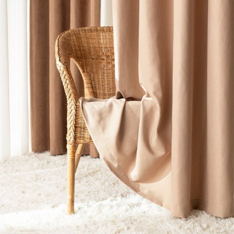 MILAS SOFT Zasłona gotowa na przelotkach, szerokość 140cm x wysokość 250cm, kolor 006 kawowy MILAS1/ZGP/006/140250/1 MILAS SOFT Zasłona gotowa na przelotkach, szerokość 140cm x wysokość 250cm, kolor 006 kawowy MILAS1/ZGP/006/140250/1