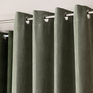 MILAS SOFT Zasłona gotowa na przelotkach, szerokość 140cm x wysokość 250cm, kolor 016 szarozielony MILAS1/ZGP/016/140250/1