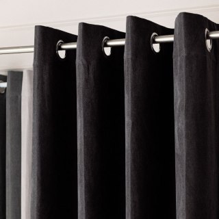 MILAS SOFT Zasłona gotowa na przelotkach, szerokość 140cm x wysokość 250cm, kolor 033 antracyt MILAS1/ZGP/033/140250/1