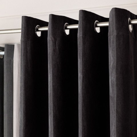 MILAS SOFT Zasłona gotowa na przelotkach, szerokość 140cm x wysokość 250cm, kolor 033 antracyt MILAS1/ZGP/033/140250/1 MILAS SOFT Zasłona gotowa na przelotkach, szerokość 140cm x wysokość 250cm, kolor 033 antracyt MILAS1/ZGP/033/140250/1
