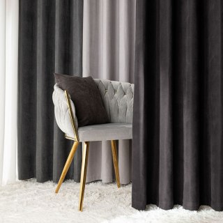 MILAS SOFT Zasłona gotowa na przelotkach, szerokość 140cm x wysokość 250cm, kolor 033 antracyt MILAS1/ZGP/033/140250/1