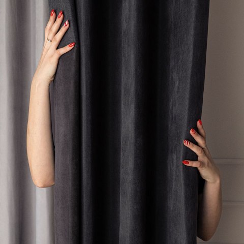 MILAS SOFT Zasłona gotowa na przelotkach, szerokość 140cm x wysokość 250cm, kolor 033 antracyt MILAS1/ZGP/033/140250/1 MILAS SOFT Zasłona gotowa na przelotkach, szerokość 140cm x wysokość 250cm, kolor 033 antracyt MILAS1/ZGP/033/140250/1