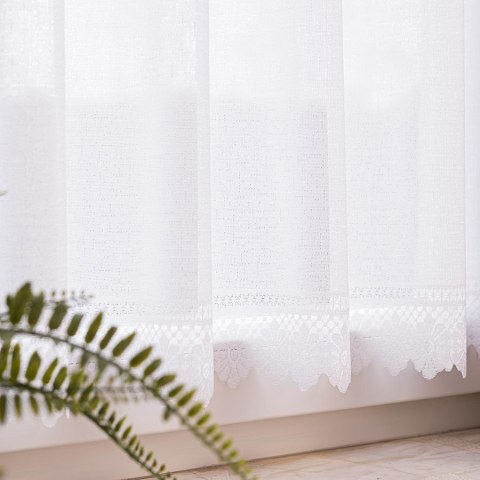 Zazdrostka żakardowa ze wzorem na samym dole, wysokość 70cm, kolor 001 biały 361930/000/001/000070/1 Zazdrostka żakardowa ze wzorem na samym dole, wysokość 70cm, kolor 001 biały 361930/000/001/000070/1