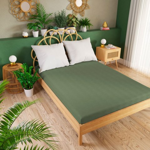 DREAMY PREMIUM Prześcieradło jersey z gumką, szerokość 220 x wysokość 200cm, kolor 016 szarozielony 100033/JEG/016/220200/1 DREAMY PREMIUM Prześcieradło jersey z gumką, szerokość 220 x wysokość 200cm, kolor 016 szarozielony 100033/JEG/016/220200/1