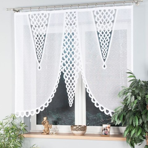 ERYKA Firanka żakardowa odpasowana, szerokość 160 x wysokość 140cm, kolor 001 biały 019371/FOL/001/000141/1 ERYKA Firanka żakardowa odpasowana, szerokość 160 x wysokość 140cm, kolor 001 biały 019371/FOL/001/000141/1