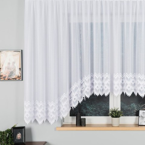 FELICJA Firanka żakardowa gotowa ze wzorem na samym dole, szerokość 500 x wysokość 160cm, kolor 001 biały 018989/FBL/001/500160/ FELICJA Firanka żakardowa gotowa ze wzorem na samym dole, szerokość 500 x wysokość 160cm, kolor 001 biały 018989/FBL/001/500160/