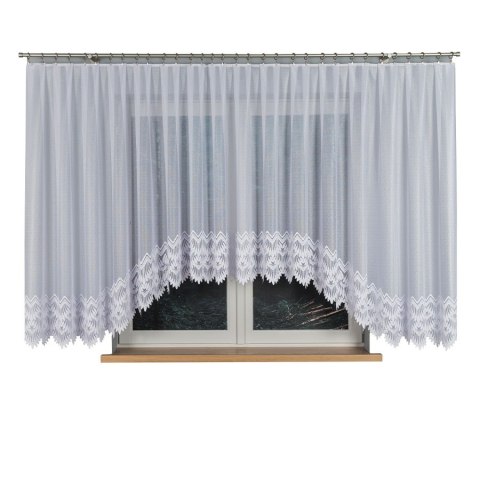 FELICJA Firanka żakardowa gotowa ze wzorem na samym dole, szerokość 500 x wysokość 160cm, kolor 001 biały 018989/FBL/001/500160/ FELICJA Firanka żakardowa gotowa ze wzorem na samym dole, szerokość 500 x wysokość 160cm, kolor 001 biały 018989/FBL/001/500160/