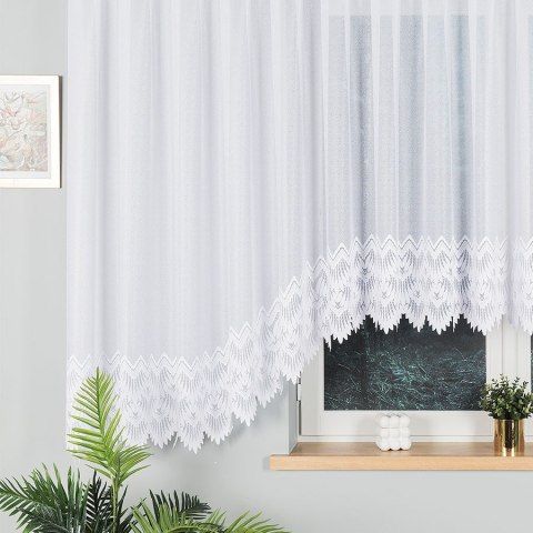 FELICJA Firanka żakardowa gotowa ze wzorem na samym dole, szerokość 600 x wysokość 160cm, kolor 001 biały 018989/FBL/001/600160/ FELICJA Firanka żakardowa gotowa ze wzorem na samym dole, szerokość 600 x wysokość 160cm, kolor 001 biały 018989/FBL/001/600160/