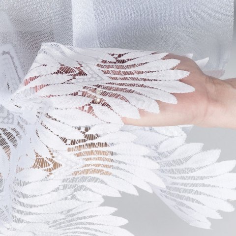 FELICJA Firanka żakardowa gotowa ze wzorem na samym dole, szerokość 600 x wysokość 160cm, kolor 001 biały 018989/FBL/001/600160/ FELICJA Firanka żakardowa gotowa ze wzorem na samym dole, szerokość 600 x wysokość 160cm, kolor 001 biały 018989/FBL/001/600160/
