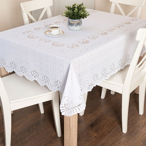 Firanka żakardowa, wysokość 140cm, kolor 001 biały 878414/000/001/000140/1