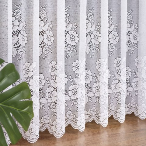 Firanka żakardowa ze wzorem pasowym, wysokość 250cm, kolor 001 biały 361740/000/001/000250/1 Firanka żakardowa ze wzorem pasowym, wysokość 250cm, kolor 001 biały 361740/000/001/000250/1