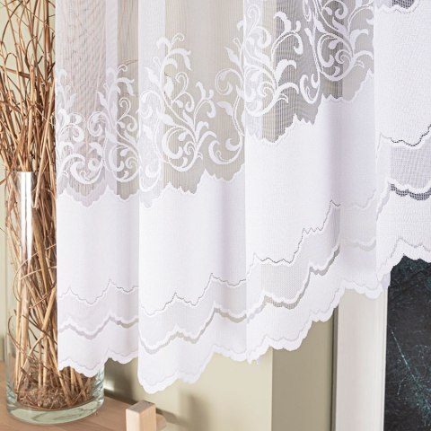 GENOWEFA Firanka żakardowa odpasowana, szerokość 400 x wysokość 100cm, kolor 001 biały 023419/FOL/001/000102/1 GENOWEFA Firanka żakardowa odpasowana, szerokość 400 x wysokość 100cm, kolor 001 biały 023419/FOL/001/000102/1