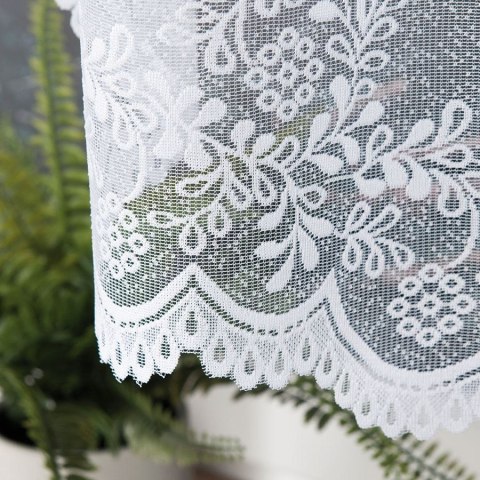 KAROLINA Firanka żakardowa odpasowana ze wzorem po całości, szerokość 300 x wysokość 130cm, kolor 001 biały 054160/FOL/001/00013 KAROLINA Firanka żakardowa odpasowana ze wzorem po całości, szerokość 300 x wysokość 130cm, kolor 001 biały 054160/FOL/001/00013