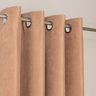 MILAS SOFT Zasłona gotowa na przelotkach, szerokość 140cm x wysokość 250cm, kolor 007 ciemny kawowy MILAS1/ZGP/007/140250/1