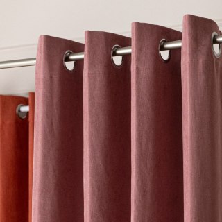 MILAS SOFT Zasłona gotowa na przelotkach, szerokość 140cm x wysokość 250cm, kolor 019 pudrowy różowy; ciemny MILAS1/ZGP/019/1402