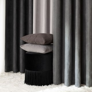 MILAS SOFT Zasłona gotowa na przelotkach, szerokość 140cm x wysokość 250cm, kolor 798 ciemny szary MILAS1/ZGP/798/140250/1