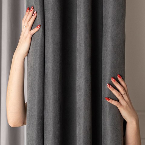 MILAS SOFT Zasłona gotowa na przelotkach, szerokość 140cm x wysokość 250cm, kolor 798 ciemny szary MILAS1/ZGP/798/140250/1 MILAS SOFT Zasłona gotowa na przelotkach, szerokość 140cm x wysokość 250cm, kolor 798 ciemny szary MILAS1/ZGP/798/140250/1
