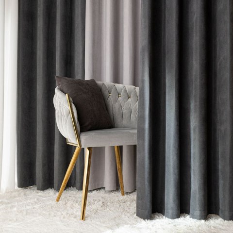 MILAS SOFT Zasłona gotowa na przelotkach, szerokość 140cm x wysokość 250cm, kolor 800 ciepły grafitowy MILAS1/ZGP/800/140250/1 MILAS SOFT Zasłona gotowa na przelotkach, szerokość 140cm x wysokość 250cm, kolor 800 ciepły grafitowy MILAS1/ZGP/800/140250/1