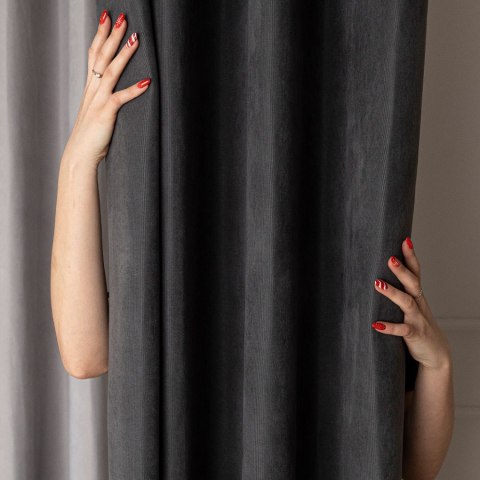 MILAS SOFT Zasłona gotowa na przelotkach, szerokość 140cm x wysokość 250cm, kolor 800 ciepły grafitowy MILAS1/ZGP/800/140250/1 MILAS SOFT Zasłona gotowa na przelotkach, szerokość 140cm x wysokość 250cm, kolor 800 ciepły grafitowy MILAS1/ZGP/800/140250/1