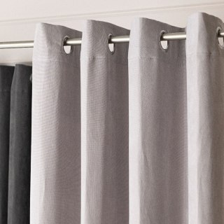 MILAS SOFT Zasłona gotowa na przelotkach, szerokość 140cm x wysokość 250cm, kolor 866 stalowy MILAS1/ZGP/866/140250/1