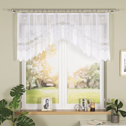 Firanka gotowa żakardowa MODESTA 80x250 cm kolor biały