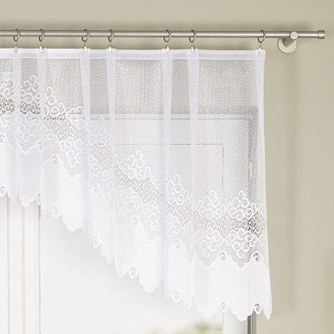 MODESTA Firanka żakardowa gotowa, szerokość 250 x wysokość 80cm, kolor 001 biały 017173/FBL/001/250080/1 MODESTA Firanka żakardowa gotowa, szerokość 250 x wysokość 80cm, kolor 001 biały 017173/FBL/001/250080/1