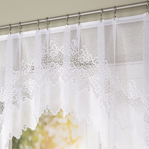 MODESTA Firanka żakardowa gotowa, szerokość 250 x wysokość 80cm, kolor 001 biały 017173/FBL/001/250080/1 MODESTA Firanka żakardowa gotowa, szerokość 250 x wysokość 80cm, kolor 001 biały 017173/FBL/001/250080/1