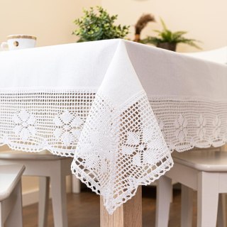 RACHELA Obrus z ażurem, szerokość 140cm x wysokość 240cm, kolor 001 biały 912432/KSP/001/140240/1