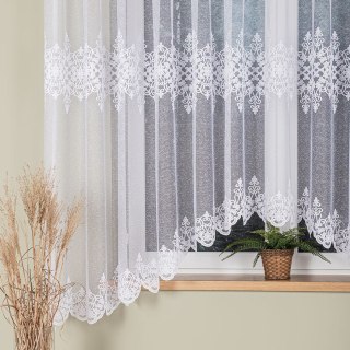 ŻANETA Firanka żakardowa odpasowana, szerokość 450 x wysokość 175cm, kolor 001 biały 181043/FOL/001/000172/1