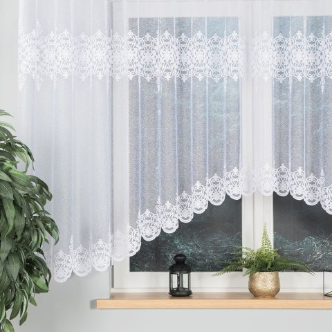 ŻANETA Firanka żakardowa odpasowana, szerokość 550 x wysokość 155cm, kolor 001 biały 181043/FOL/001/000153/1 ŻANETA Firanka żakardowa odpasowana, szerokość 550 x wysokość 155cm, kolor 001 biały 181043/FOL/001/000153/1