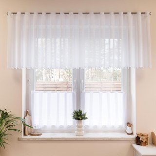 Zazdrostka żakardowa z samym dołem, wysokość 70cm, kolor 001 biały 361910/000/001/000070/1