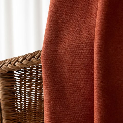 MILAS SOFT Zasłona gotowa na przelotkach, szerokość 140cm x wysokość 250cm, kolor 021 rdzawy MILAS1/ZGP/021/140250/1 MILAS SOFT Zasłona gotowa na przelotkach, szerokość 140cm x wysokość 250cm, kolor 021 rdzawy MILAS1/ZGP/021/140250/1