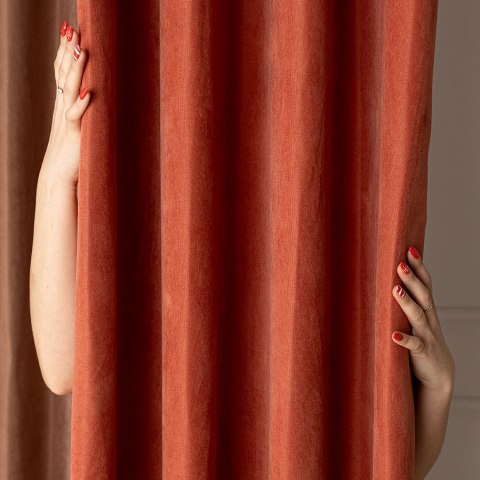 MILAS SOFT Zasłona gotowa na przelotkach, szerokość 140cm x wysokość 250cm, kolor 021 rdzawy MILAS1/ZGP/021/140250/1 MILAS SOFT Zasłona gotowa na przelotkach, szerokość 140cm x wysokość 250cm, kolor 021 rdzawy MILAS1/ZGP/021/140250/1