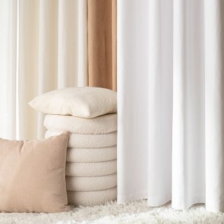 MILAS SOFT Zasłona gotowa na przelotkach, szerokość 140cm x wysokość 250cm, kolor 050 biały MILAS1/ZGP/050/140250/1