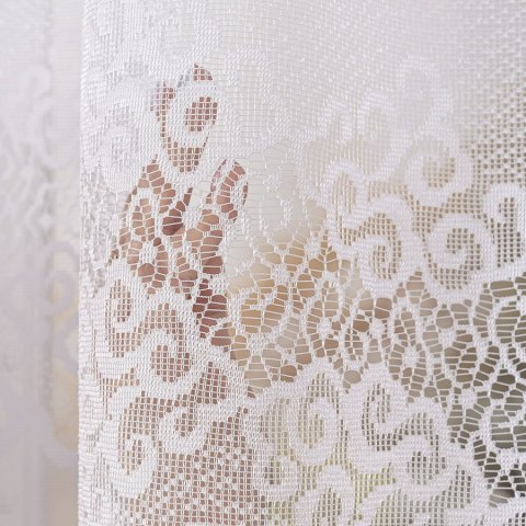 MODESTA Firanka żakardowa gotowa, szerokość 250 x wysokość 80cm, kolor 001 biały 017173/FBL/001/250080/1 MODESTA Firanka żakardowa gotowa, szerokość 250 x wysokość 80cm, kolor 001 biały 017173/FBL/001/250080/1