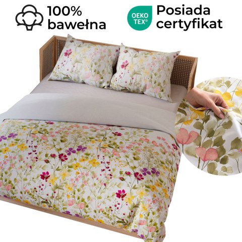FLORINA Komplet pościeli z bawełny satynowej 220x200cm 100095/SAT/000/220200/1 FLORINA Komplet pościeli z bawełny satynowej 220x200cm 100095/SAT/000/220200/1