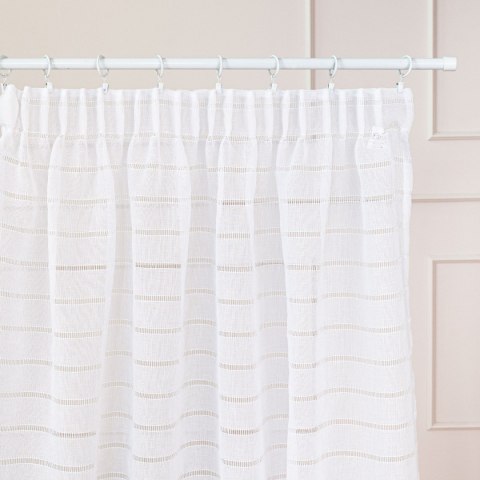 Firana gotowa na taśmie, szerokość 140cm x wysokość 250cm, kolor 001 biały 424088/FGT/001/140250/1 Firana gotowa na taśmie, szerokość 140cm x wysokość 250cm, kolor 001 biały 424088/FGT/001/140250/1