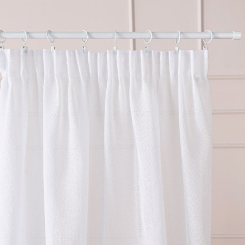 Firana gotowa na taśmie, szerokość 140cm x wysokość 250cm, kolor 001 biały 424121/FGT/001/140250/1 Firana gotowa na taśmie, szerokość 140cm x wysokość 250cm, kolor 001 biały 424121/FGT/001/140250/1