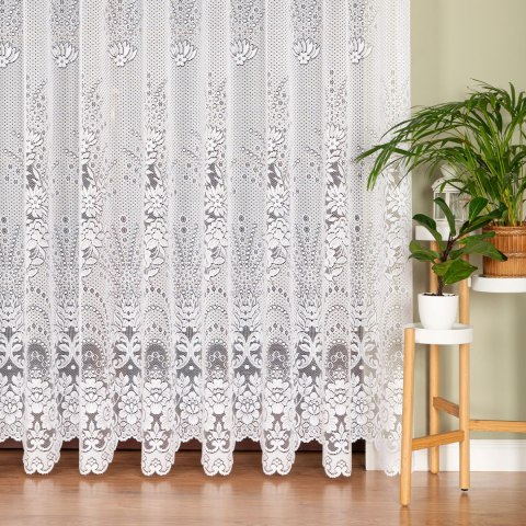 Firanka żakardowa ze wzorem po całości, wysokość 220cm, kolor 001 biały 361090/000/001/000220/1 Firanka żakardowa ze wzorem po całości, wysokość 220cm, kolor 001 biały 361090/000/001/000220/1