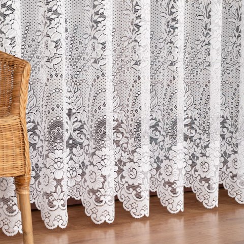 Firanka żakardowa ze wzorem po całości, wysokość 220cm, kolor 001 biały 361090/000/001/000220/1 Firanka żakardowa ze wzorem po całości, wysokość 220cm, kolor 001 biały 361090/000/001/000220/1