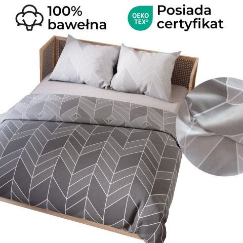 NITTA Komplet pościeli z bawełny satynowej 220x200cm 100100/SAT/000/220200/1 NITTA Komplet pościeli z bawełny satynowej 220x200cm 100100/SAT/000/220200/1