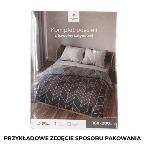 NITTA Komplet pościeli z bawełny satynowej 220x200cm 100100/SAT/000/220200/1 NITTA Komplet pościeli z bawełny satynowej 220x200cm 100100/SAT/000/220200/1