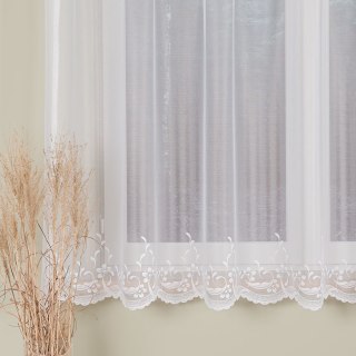 AGNIESZKA Firanka żakardowa gotowa, szerokość 300cm x wysokość 170cm, kolor 001 biały 358991/FBP/001/300170/1