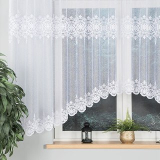 ŻANETA Firanka żakardowa gotowa, szerokość 550 x wysokość 155cm, kolor 001 biały 181043/FBL/001/550155/1