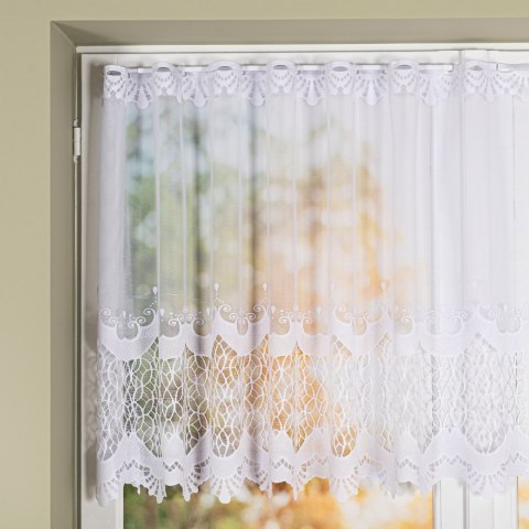 Zazdrostka żakardowa z samym dołem, wysokość 80cm, kolor biały 001 762021/000/001/000080/1 Zazdrostka żakardowa z samym dołem, wysokość 80cm, kolor biały 001 762021/000/001/000080/1