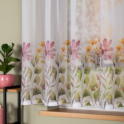 KWIATOWA ŁĄKA Firanka żakardowa 023426, wysokość 150cm, kolor 001 biały D00308/000/001/000150/1 KWIATOWA ŁĄKA Firanka żakardowa 023426, wysokość 150cm, kolor 001 biały D00308/000/001/000150/1