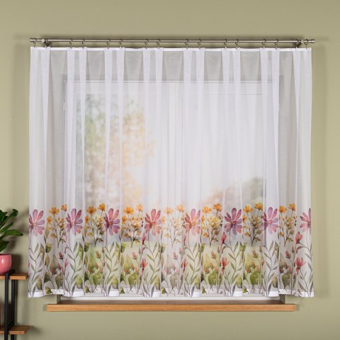 KWIATOWA ŁĄKA Firanka żakardowa 023426, wysokość 150cm, kolor 001 biały D00308/000/001/000150/1 KWIATOWA ŁĄKA Firanka żakardowa 023426, wysokość 150cm, kolor 001 biały D00308/000/001/000150/1